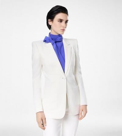 WOOL CASHMERE FLANNEL SINGLE BREASTED JACKET image number 3