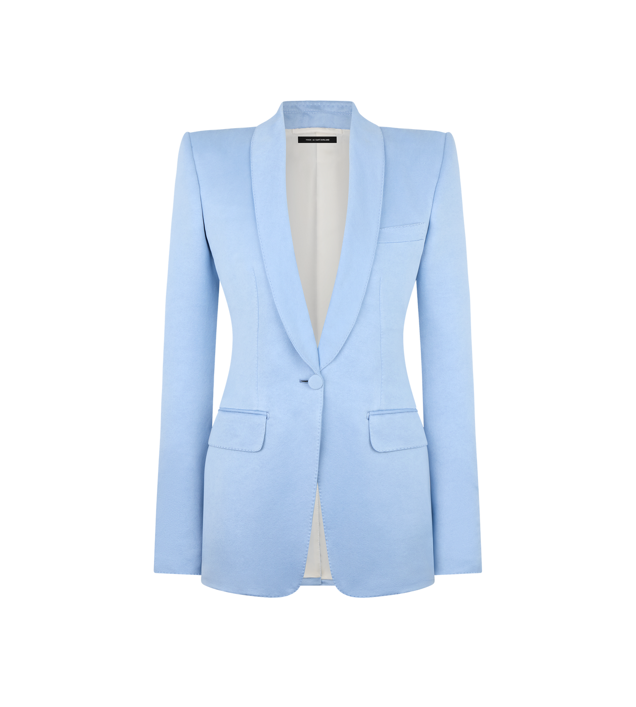 COTTON SILK BLEND SINGLE BREASTED SHAWL LAPEL JACKET image number 0