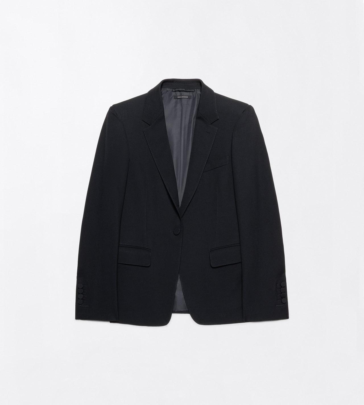 TOM FORD WOOL BLACK SHARP GRAIN DE POUDRE BOYFRIEND JACKET