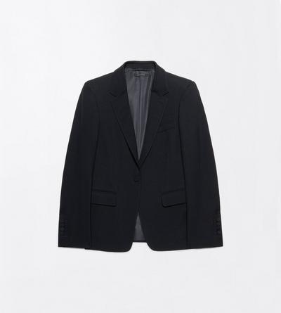 TOM FORD WOOL BLACK SHARP GRAIN DE POUDRE BOYFRIEND JACKET