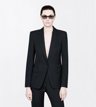 TOM FORD WOOL BLACK SHARP GRAIN DE POUDRE BOYFRIEND JACKET