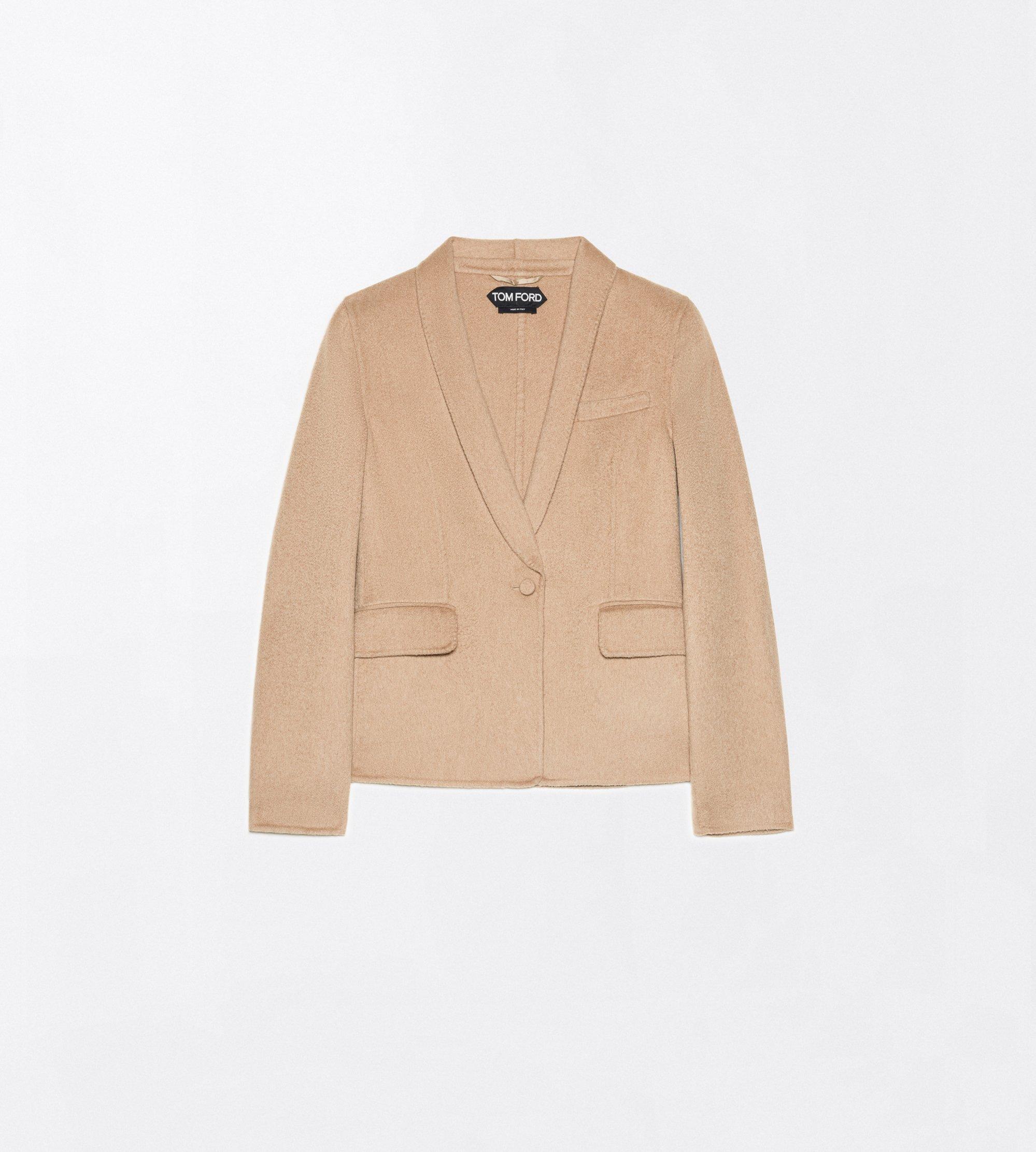 PURE CAMEL SINGLE BREASTED SHAWL LAPEL JACKET