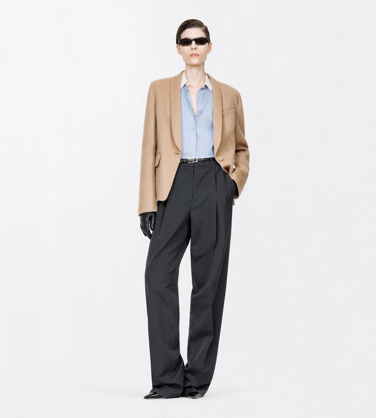 TOM FORD WOOL CAMEL PURE CAMEL SINGLE BREASTED SHAWL LAPEL JACKET