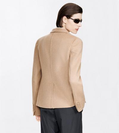 TOM FORD WOOL CAMEL PURE CAMEL SINGLE BREASTED SHAWL LAPEL JACKET