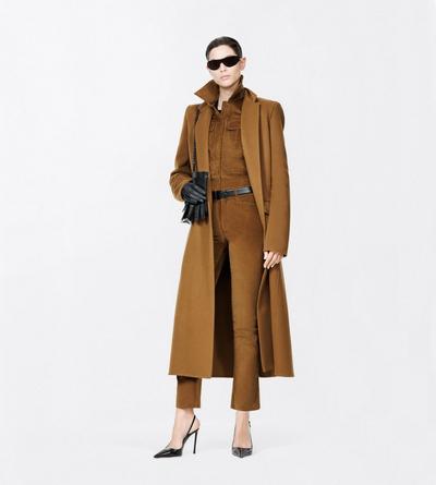 TOM FORD VELVET TOBACCO STRETCH COTTON VELVET WESTERN JACKET WITH T-TRIM