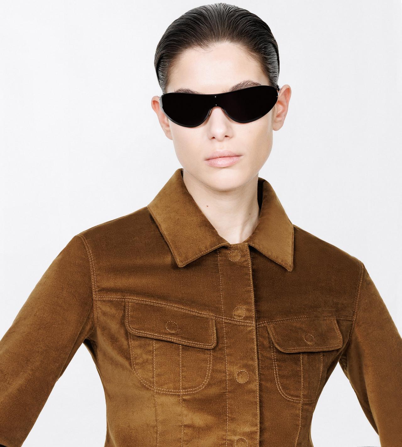 TOM FORD VELVET TOBACCO STRETCH COTTON VELVET WESTERN JACKET WITH T-TRIM