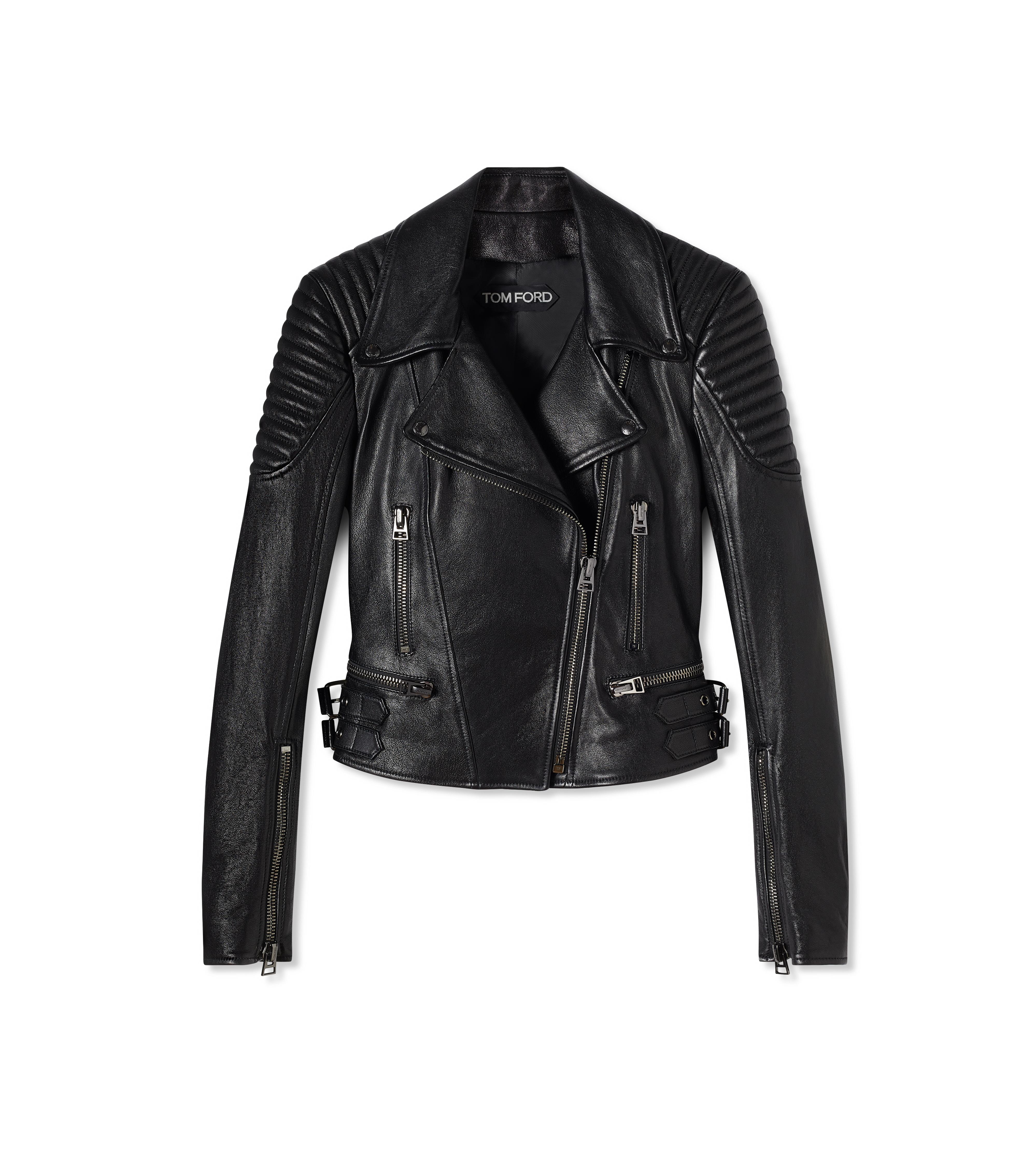 TOM FORD Slim-Fit Full-Grain Leather Biker Jacket for Men