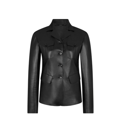 FOUR POCKET LEATHER JACKET