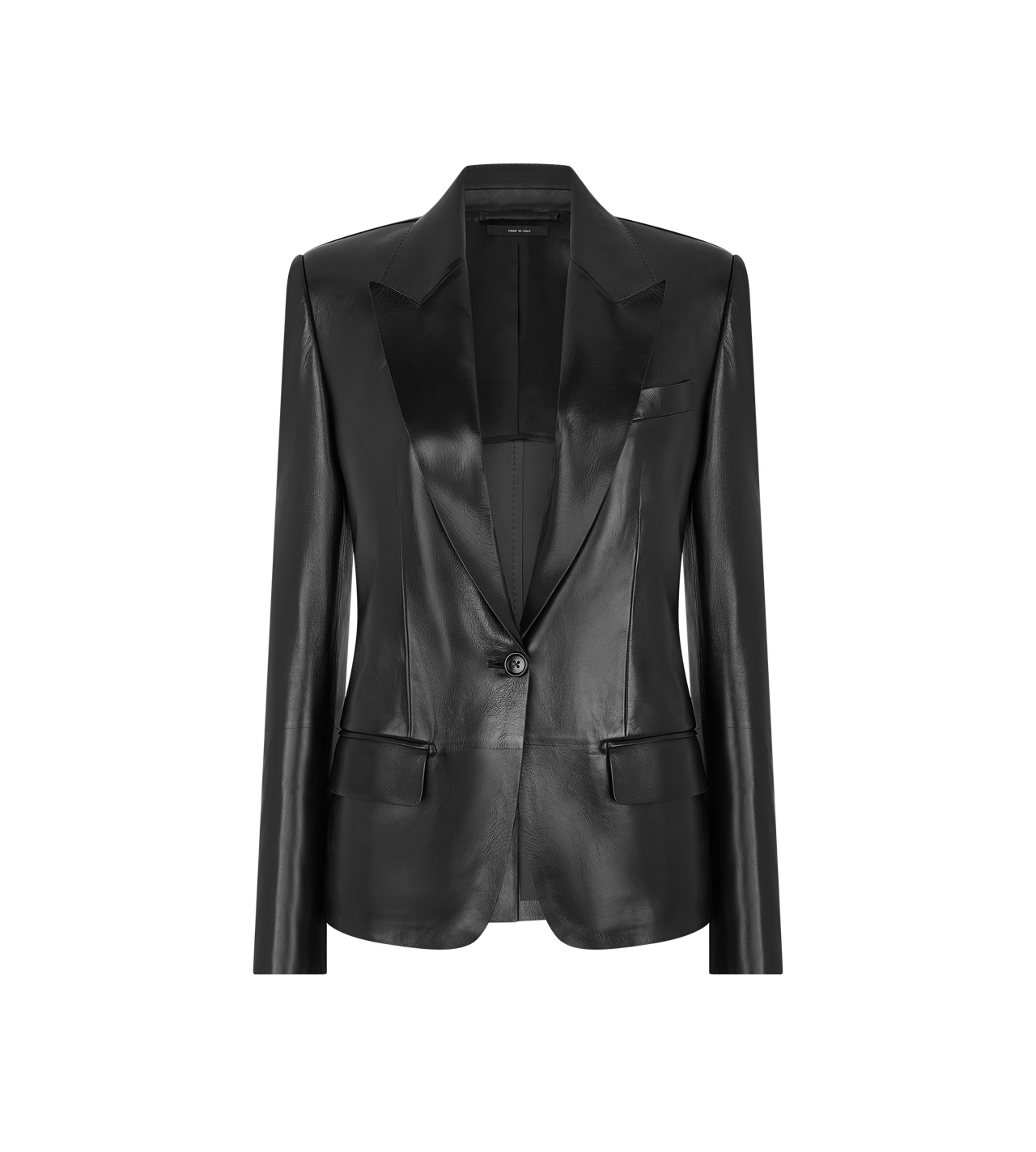 SILKY GUANTERIA LEATHER SINGLE BREASTED JACKET image number 0