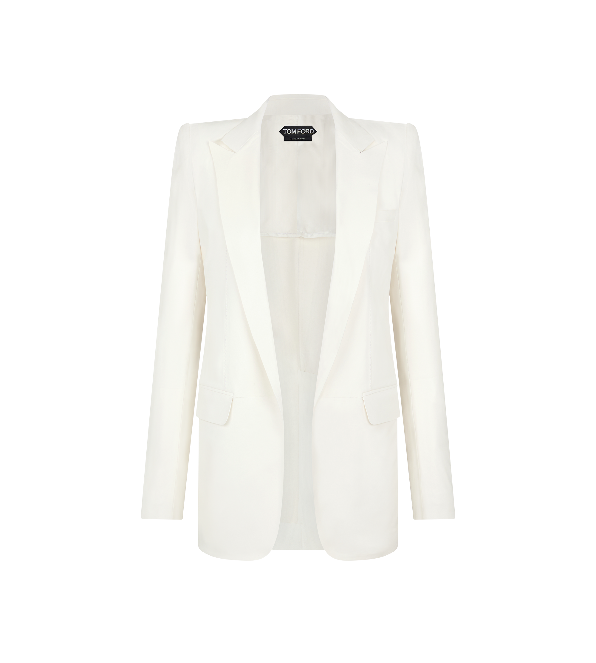 SILKY GUANTERIA LEATHER SINGLE BREASTED PEAK LAPEL JACKET