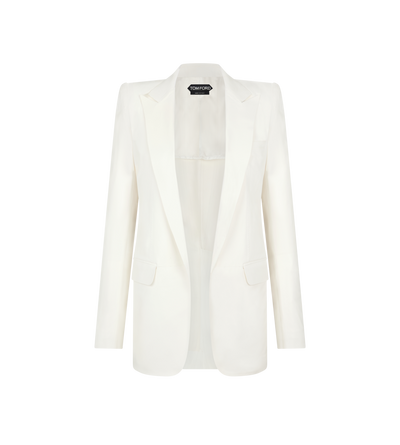 SILKY GUANTERIA LEATHER SINGLE BREASTED PEAK LAPEL JACKET