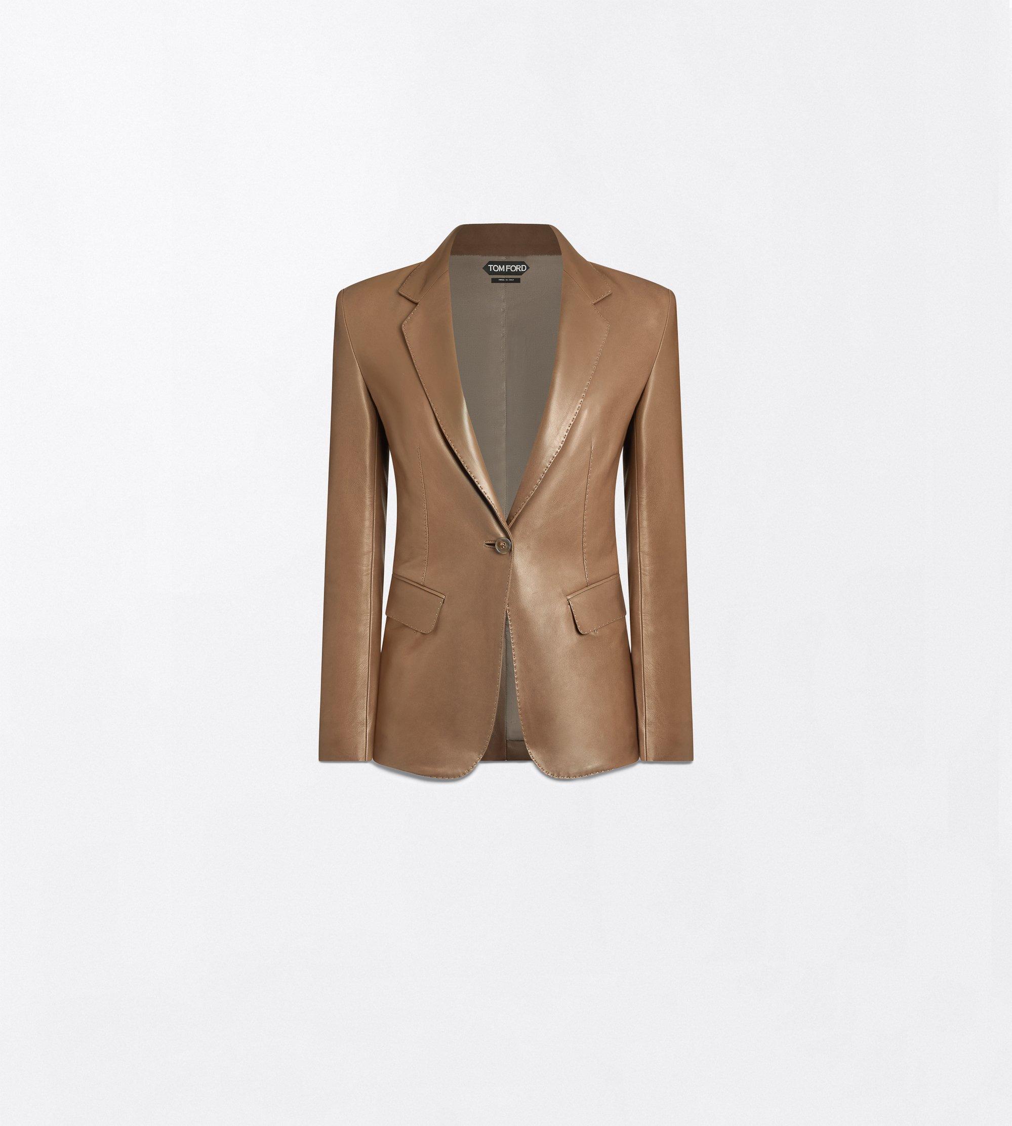 GUANTERIA LEATHER SINGLE BREASTED JACKET