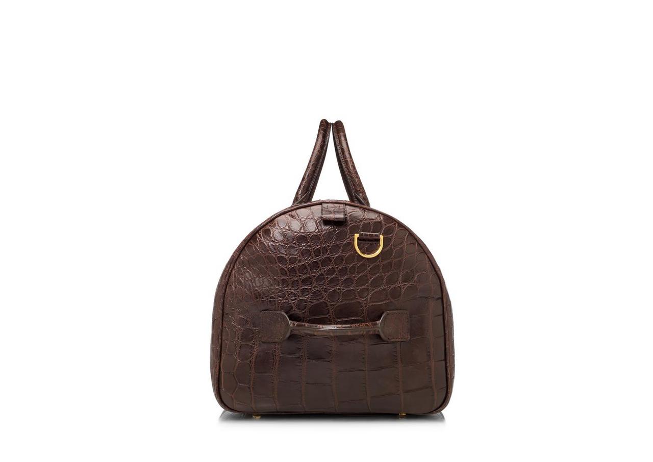 ★TOM FORD ★ クロコ調 カーフレザー ダッフルバッグ TOM FORD クロコパターン ダッフルバッグ | ブラック | FARFETCH JP