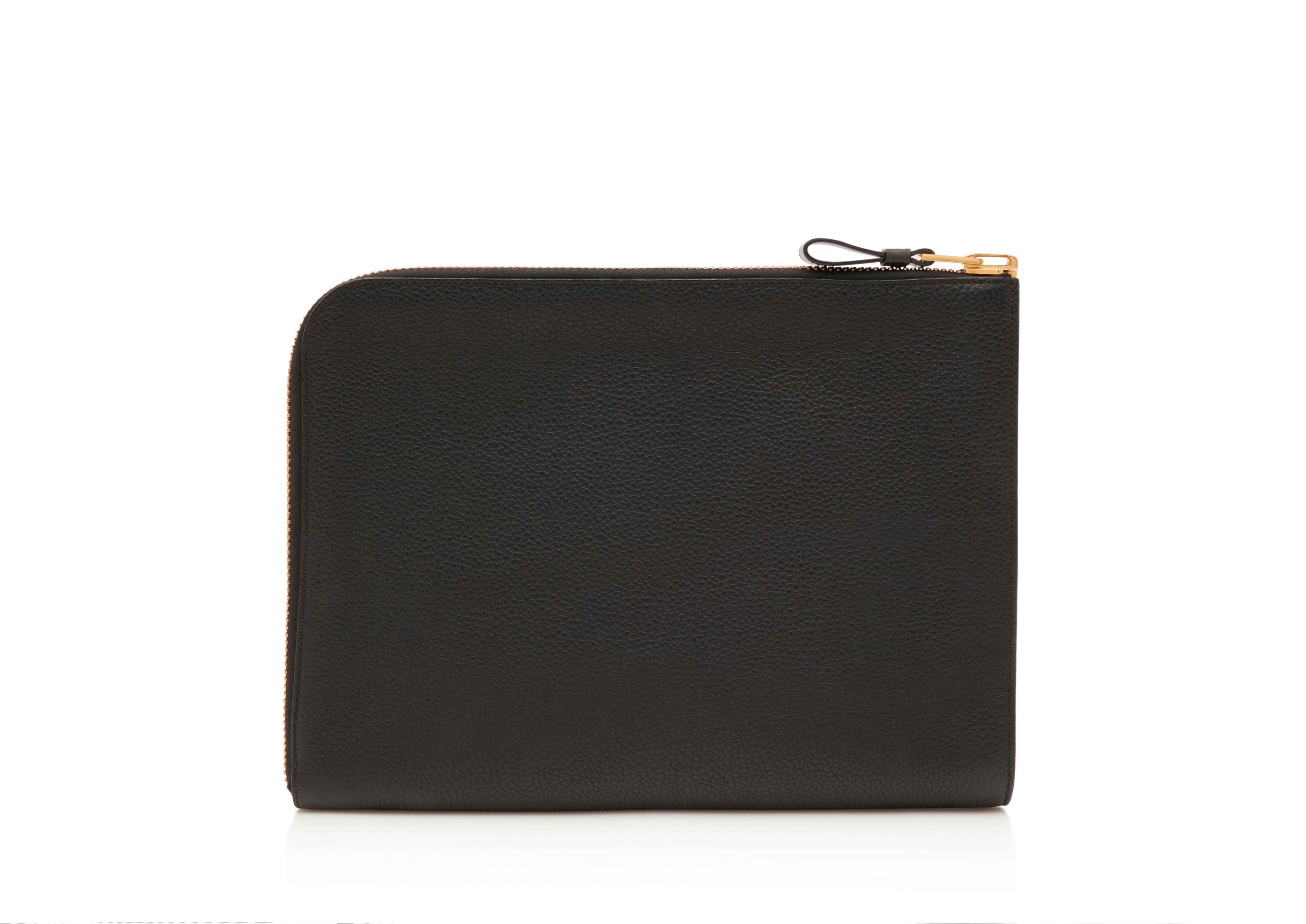 SOFT GRAIN LEATHER ZIP PORTFOLIO | Tom Ford Fashion