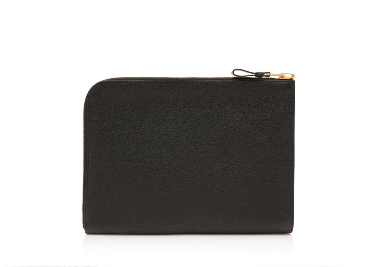 SOFT GRAIN LEATHER ZIP PORTFOLIO image number 2