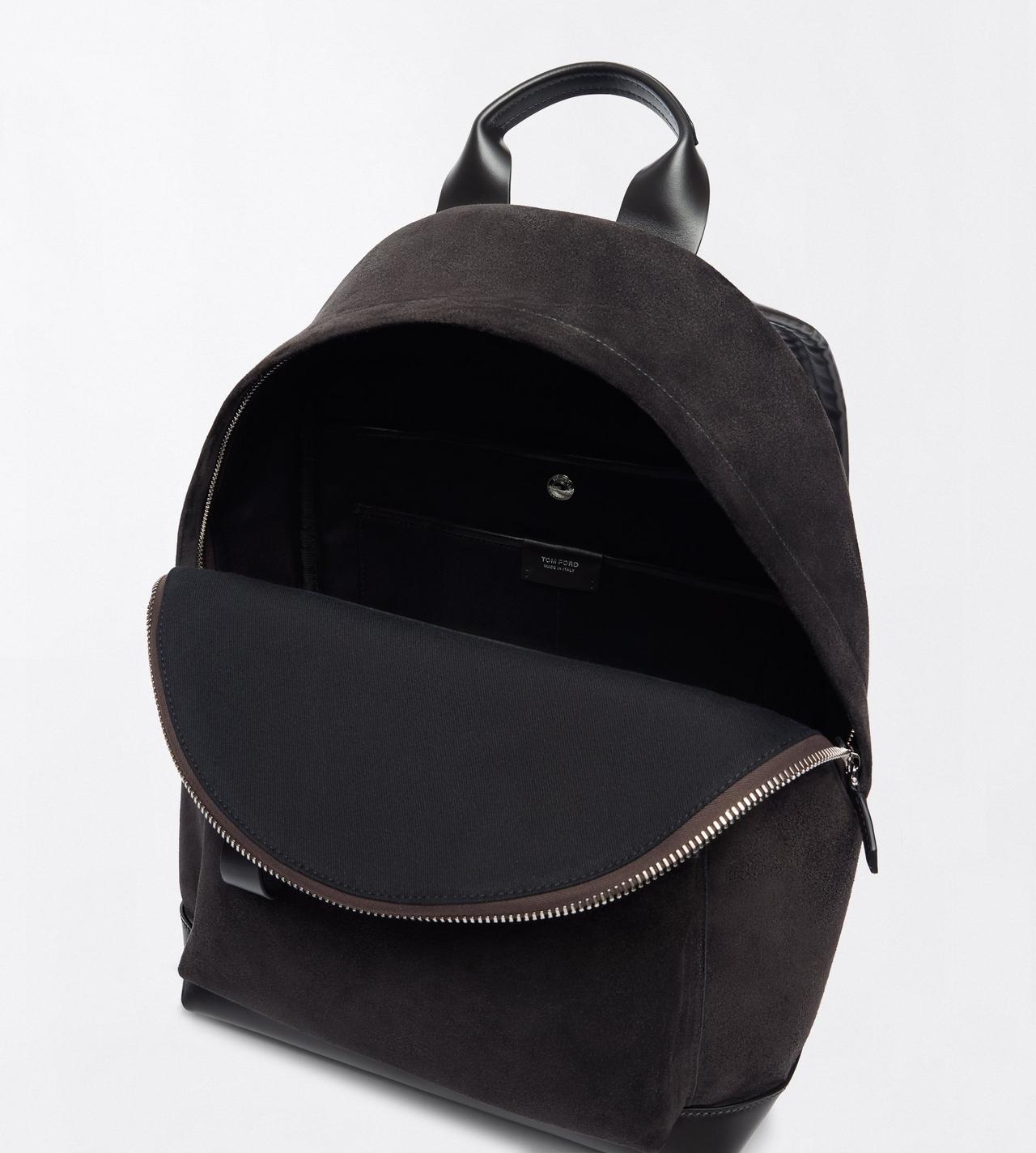 TOM FORD LEATHER CHARCOAL GREY SAC &Agrave; DOS BUCKLEY EN DAIM