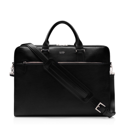 GRAIN LEATHER SLIM BRIEFCASE image number 0