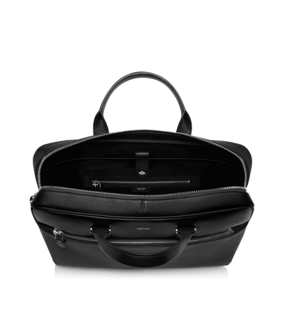 GRAIN LEATHER SLIM BRIEFCASE image number 3