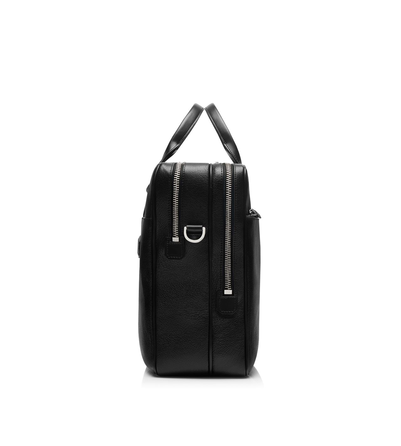 GRAIN LEATHER DOUBLE ZIP BRIEFCASE image number 1