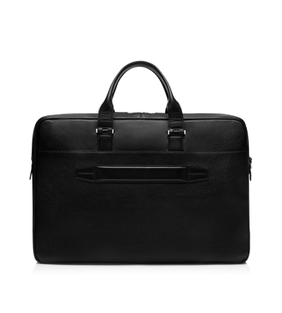 GRAIN LEATHER DOUBLE ZIP BRIEFCASE image number 2