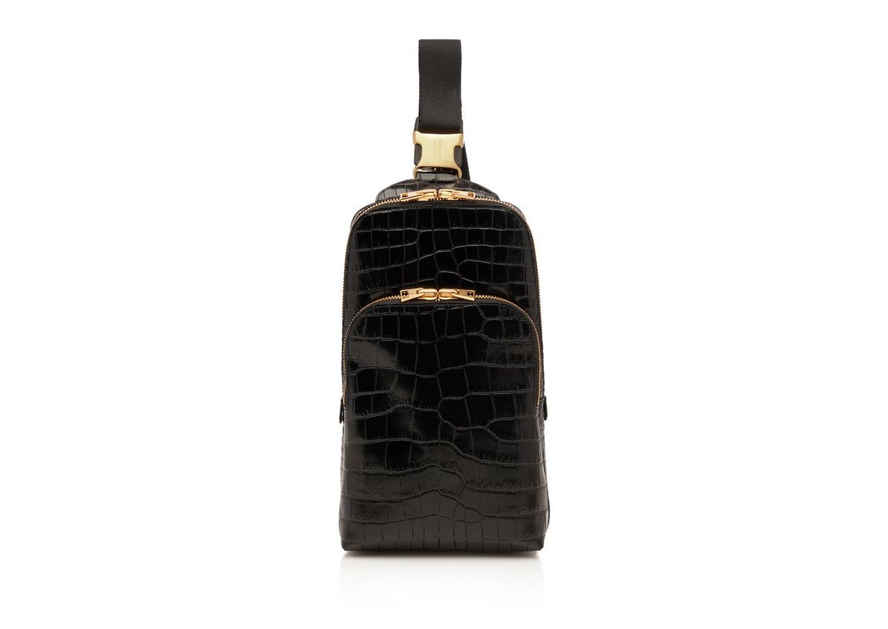 PRINTED ALLIGATOR CROSS BODY BACKPACK image number 0
