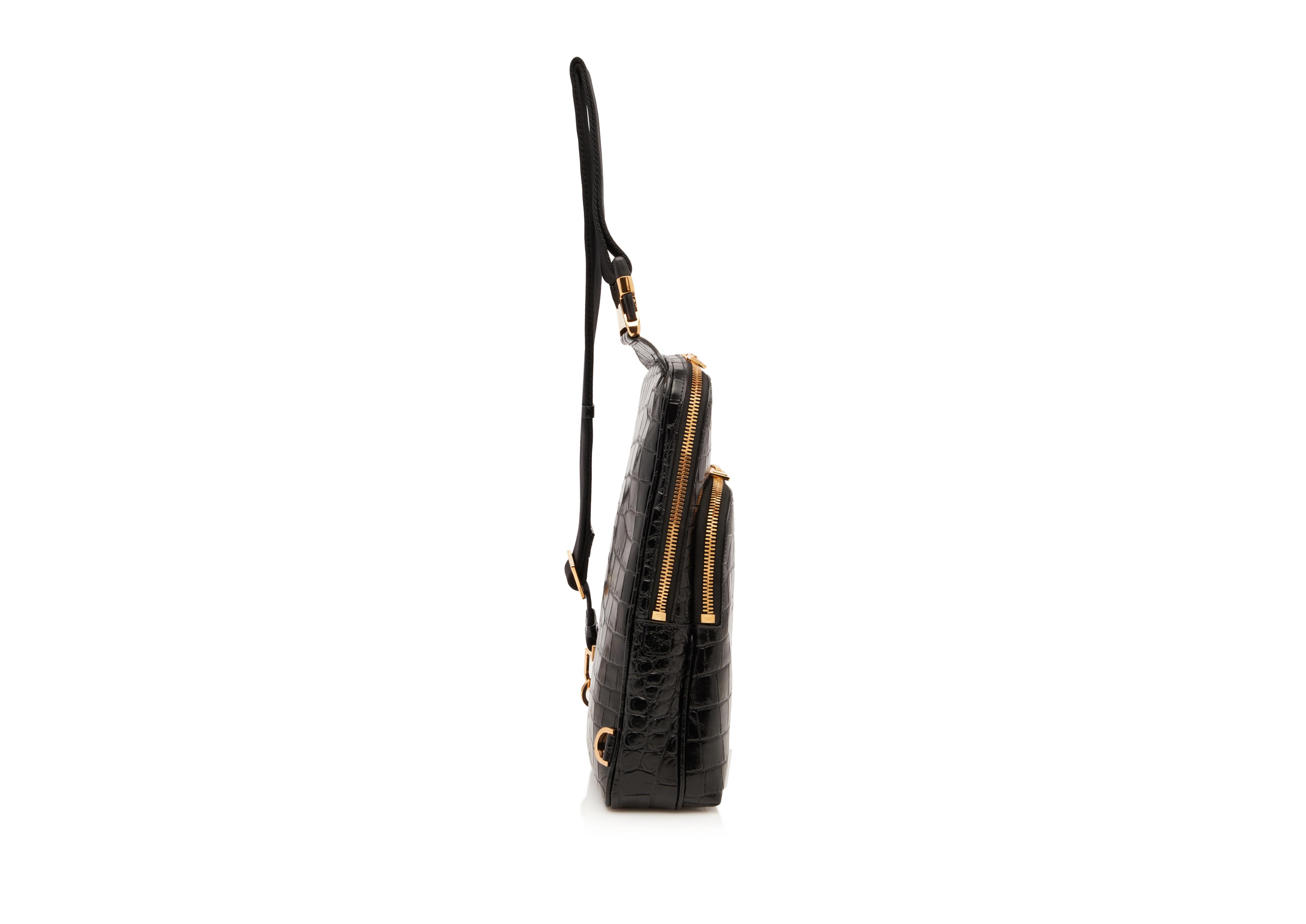Alligator Print Phone Crossbody Bag - A New Day™ Black
