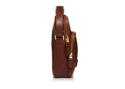 SMOOTH LEATHER DOUBLE ZIP MESSENGER image number 1