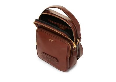 SMOOTH LEATHER DOUBLE ZIP MESSENGER image number 3