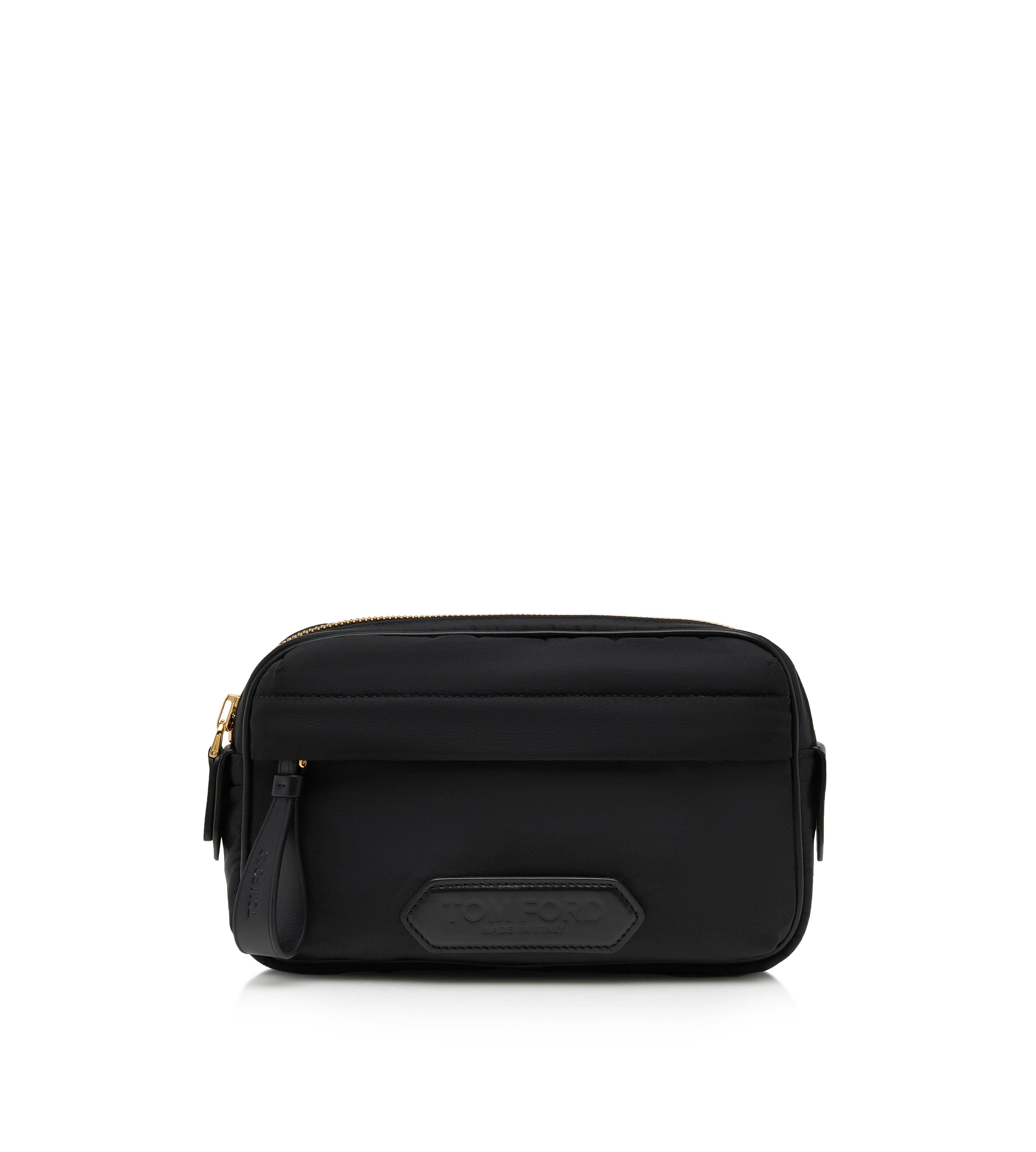 TOM FORD, Logo-Embossed Leather-Trimmed Recycled-Shell Belt Bag, Men, Black