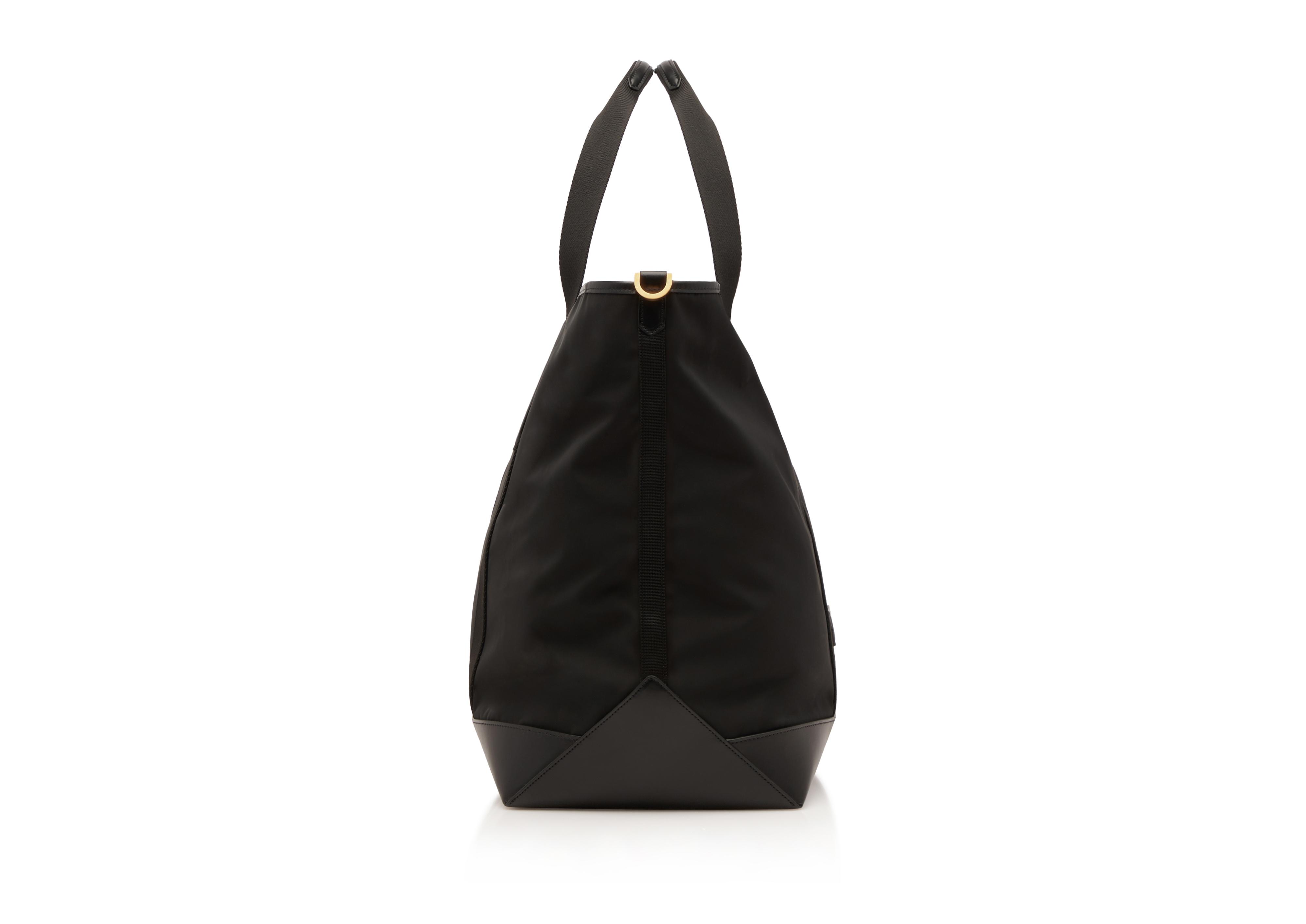 Black nylon online tote