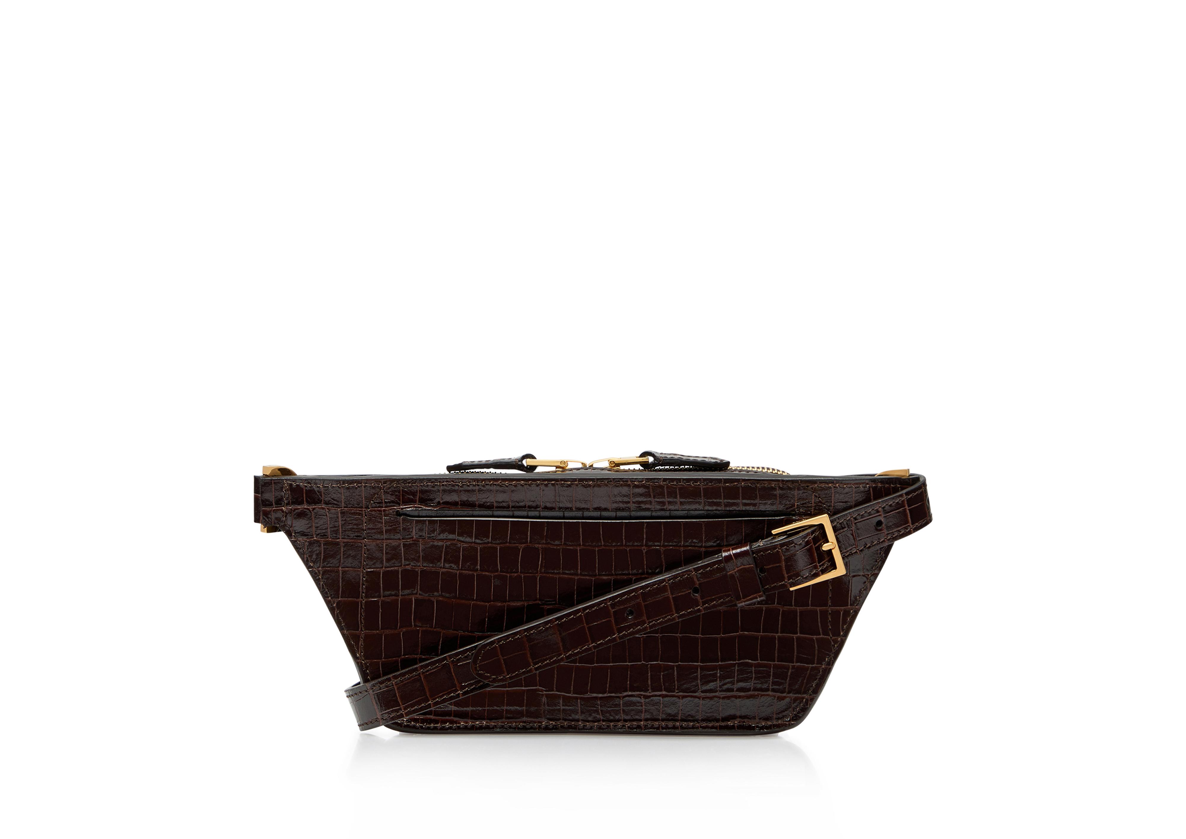 Mango Croc-effect Bag Chocolate in Brown