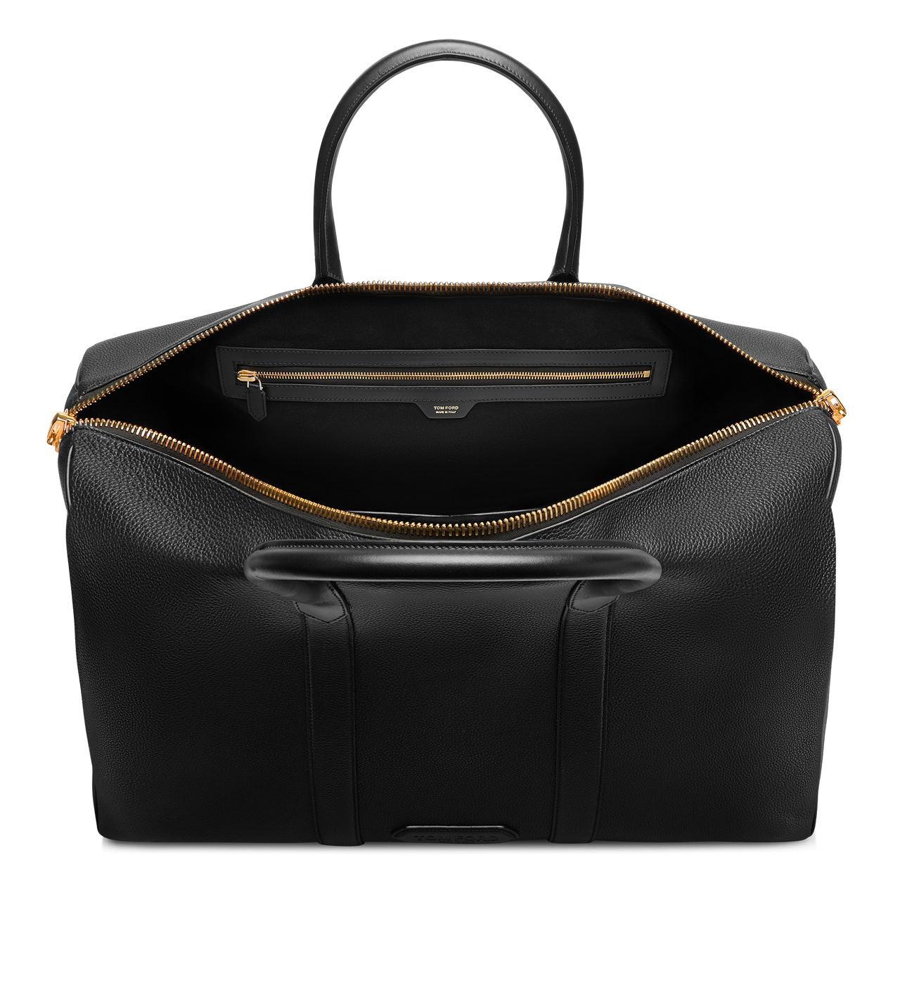 GRAIN LEATHER WIDE OPENING DUFFLE image number 3