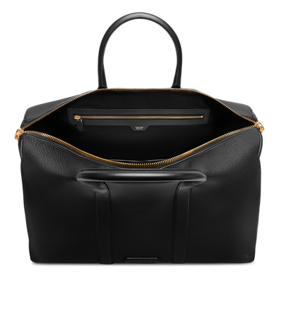 GRAIN LEATHER WIDE OPENING DUFFLE image number 3