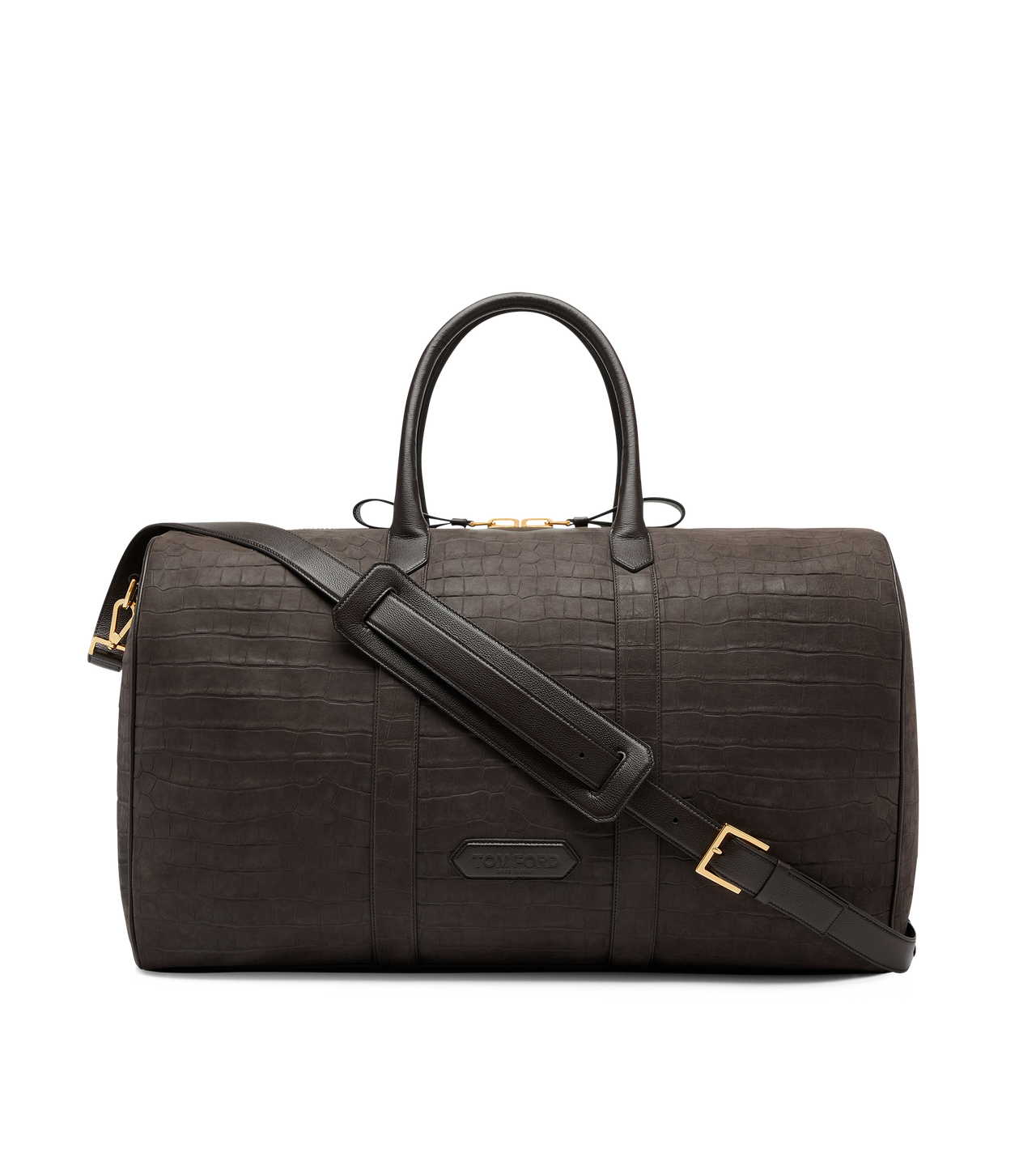STAMPED CROC NUBUCK WIDE OPENING DUFFLE image number 0