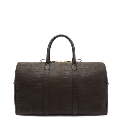 STAMPED CROC NUBUCK WIDE OPENING DUFFLE image number 2