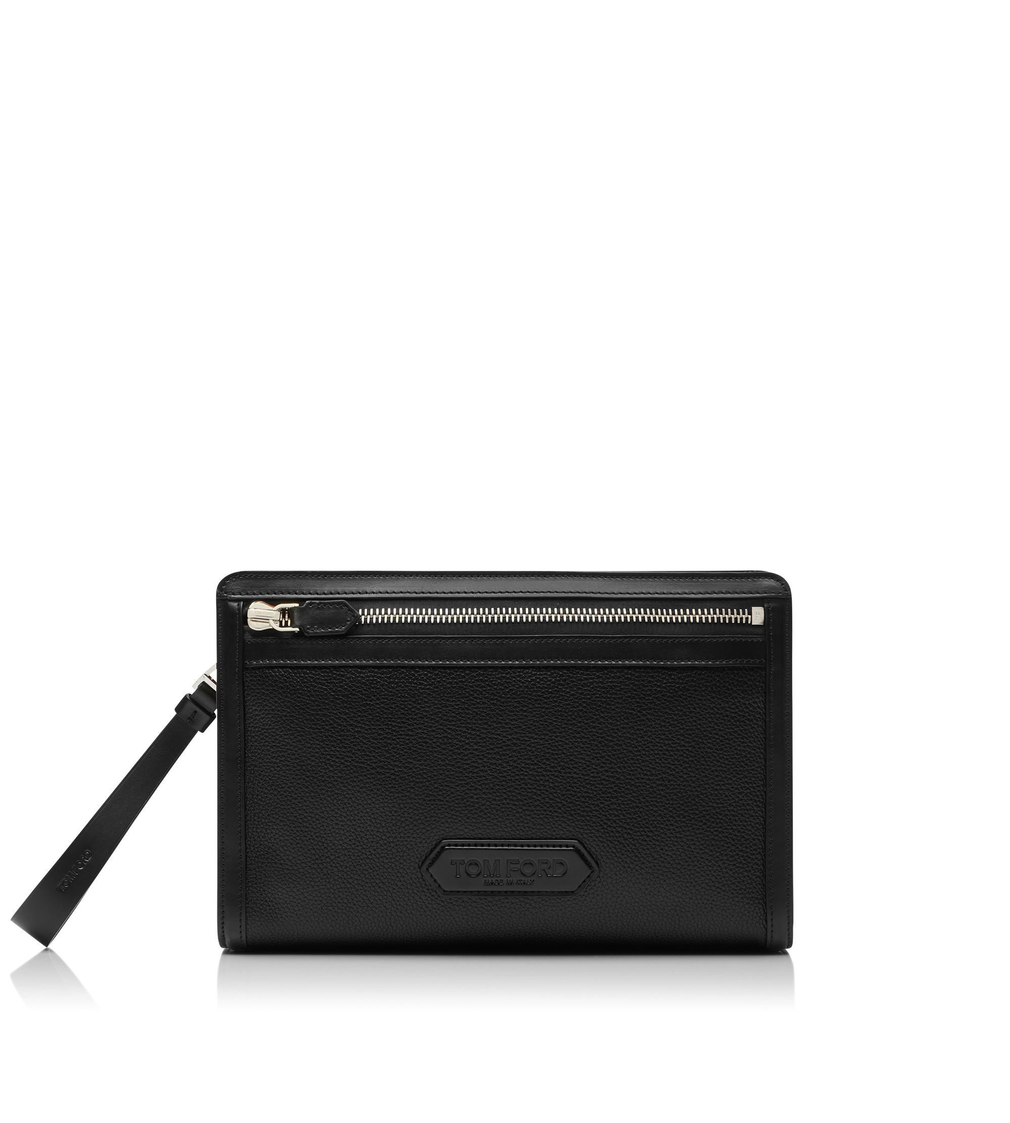 GRAIN LEATHER MEDIUM ZIP POUCH