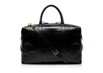 STAMPED CROC LEATHER GIANT HOLDALL image number 0