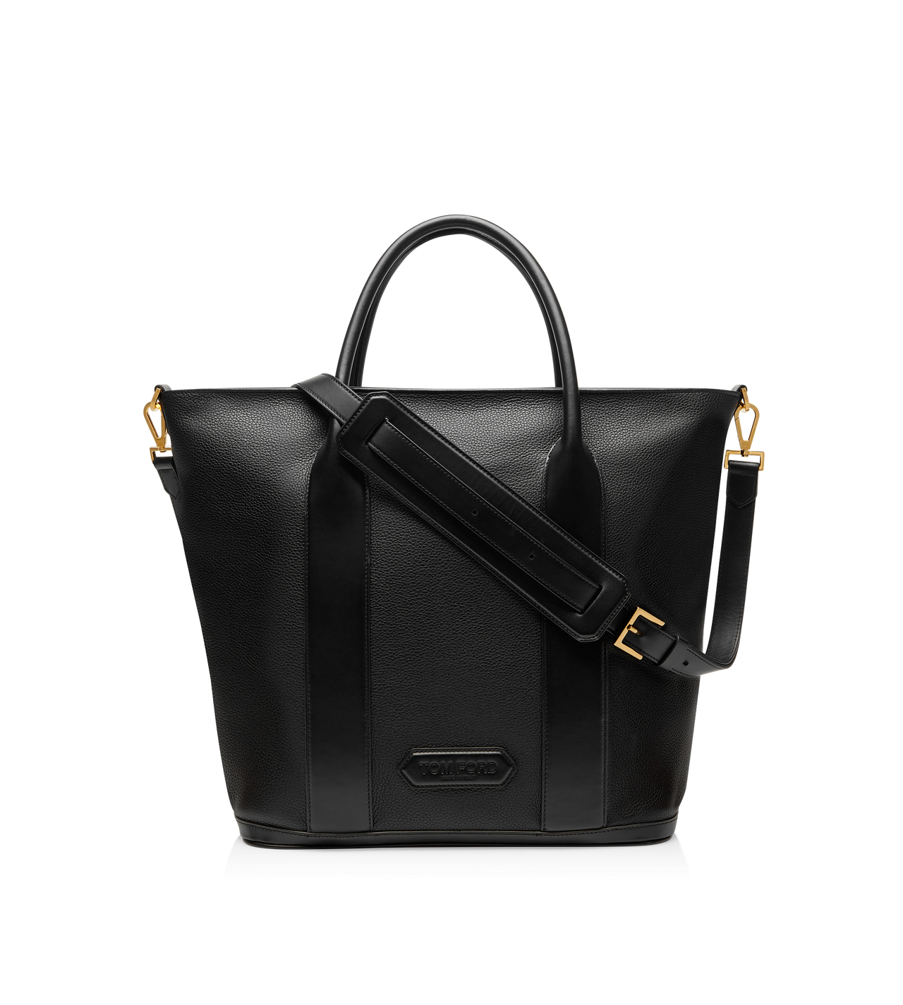 GRAIN LEATHER SHOPPER WITH ZIP | Tom Ford Fashion