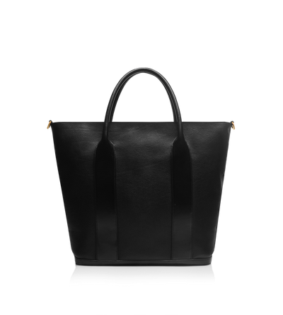 GRAIN LEATHER SHOPPER WITH ZIP image number 2