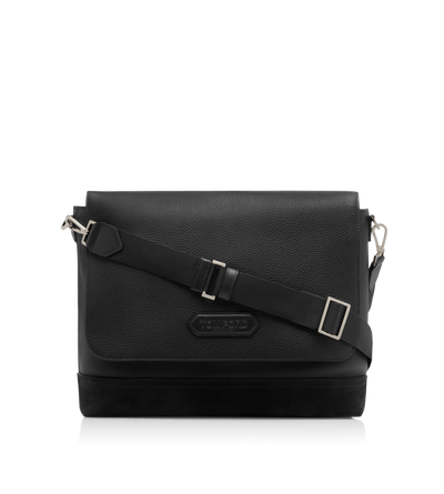 LEATHER AND SUEDE CHIC SPORT FLAP MESSENGER image number 0