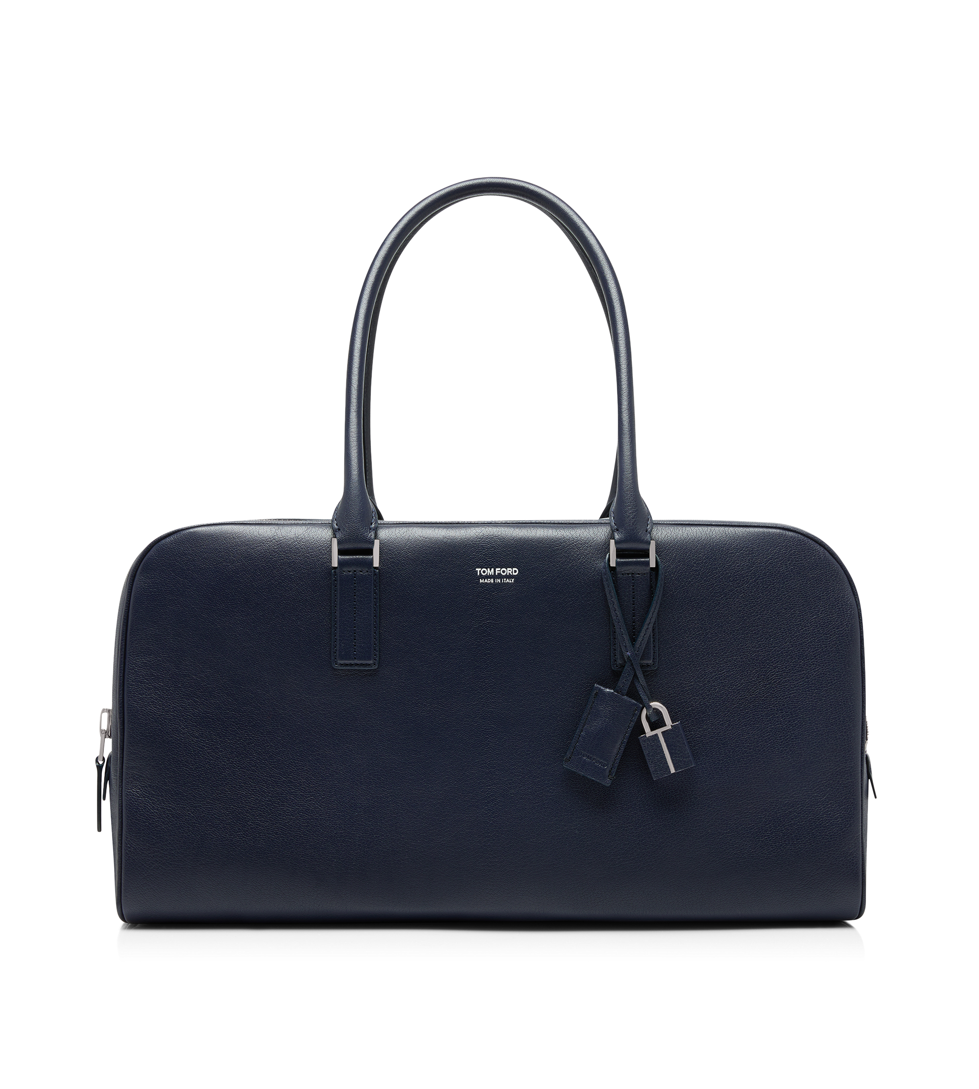 SUPPLE GRAIN LEATHER DOUBLE ZIP BOWLING BAG