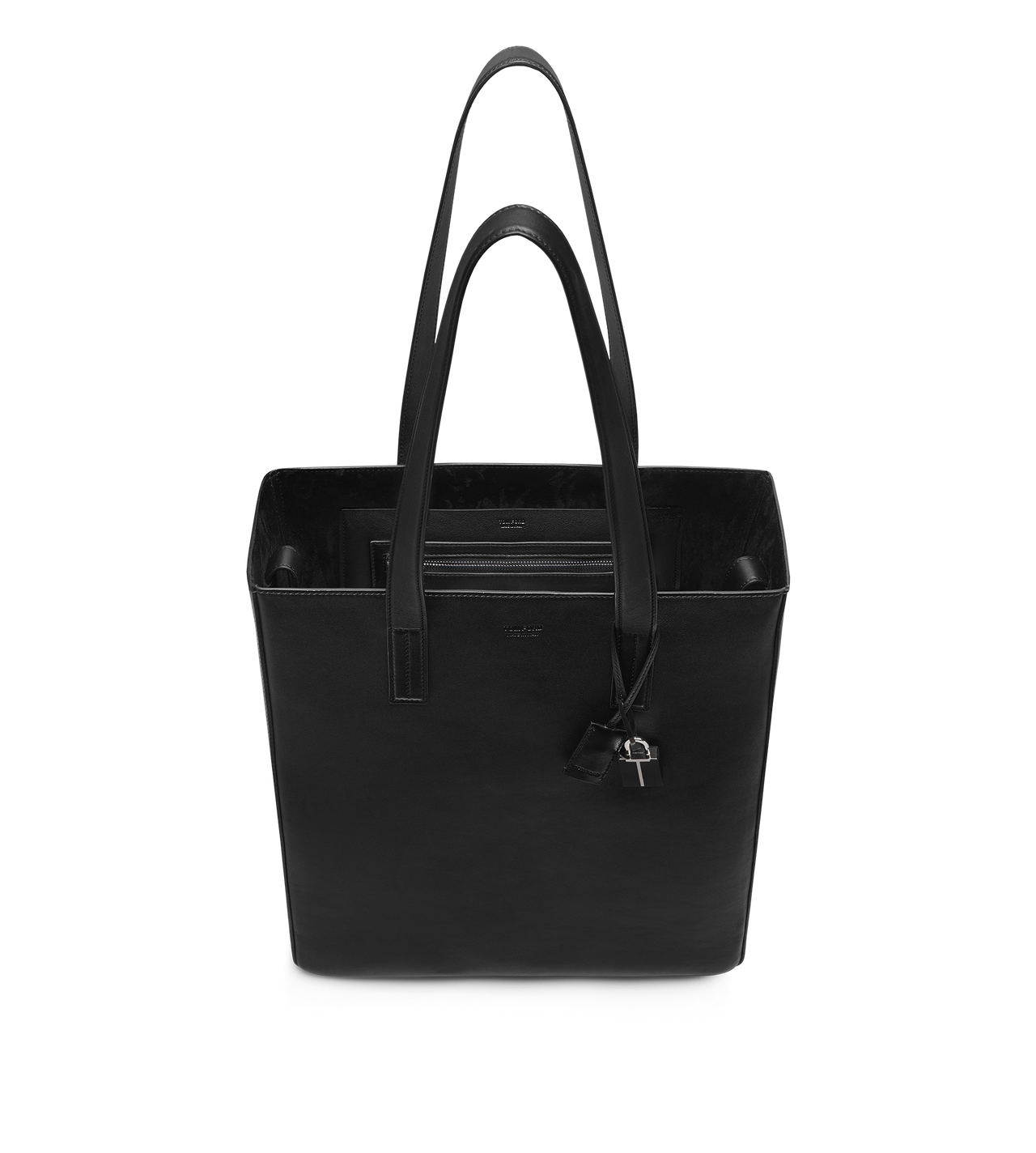 NATURAL LEATHER NORTH SOUTH TOTE image number 3