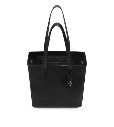 NATURAL LEATHER NORTH SOUTH TOTE image number 3