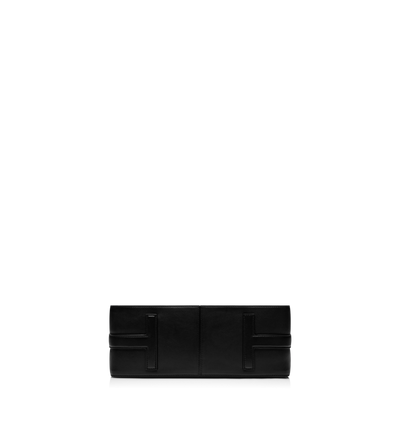TOM FORD LEATHER BLACK NATURAL LEATHER NORTH SOUTH TOTE