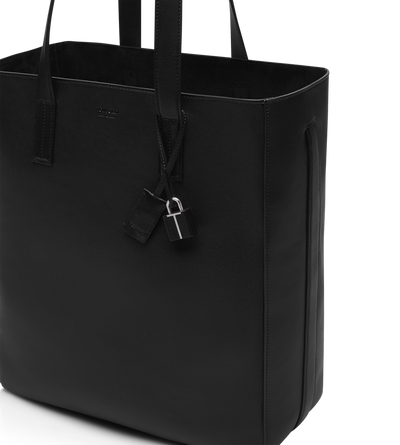 NATURAL LEATHER NORTH SOUTH TOTE image number 4