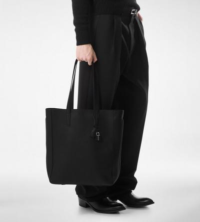 NATURAL LEATHER NORTH SOUTH TOTE image number 5