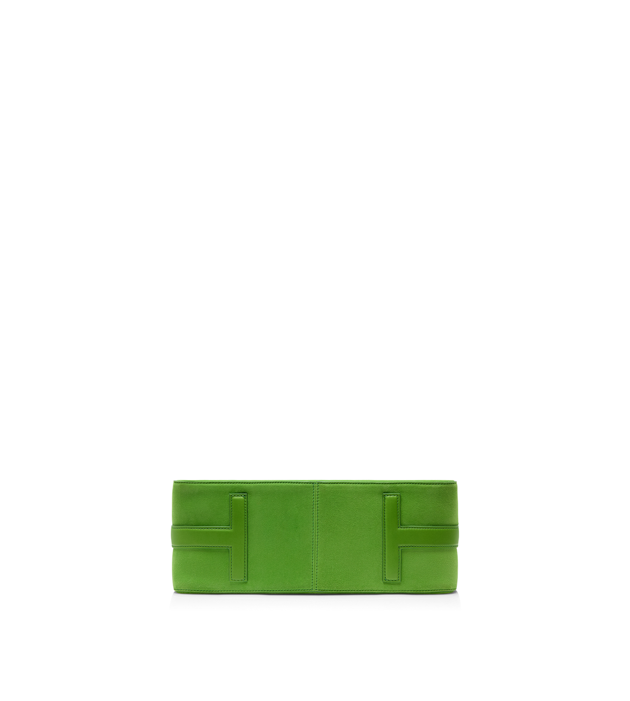 TOM FORD LEATHER SUMMER GREEN CASHMERE SUEDE NORTH SOUTH TOTE