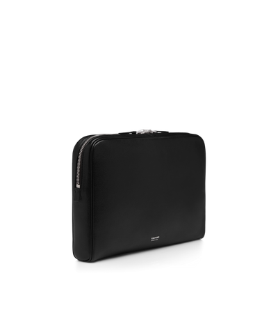 GRAIN LEATHER MINIMAL LAPTOP POUCH image number 1