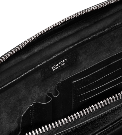 GRAIN LEATHER MINIMAL LAPTOP POUCH image number 3