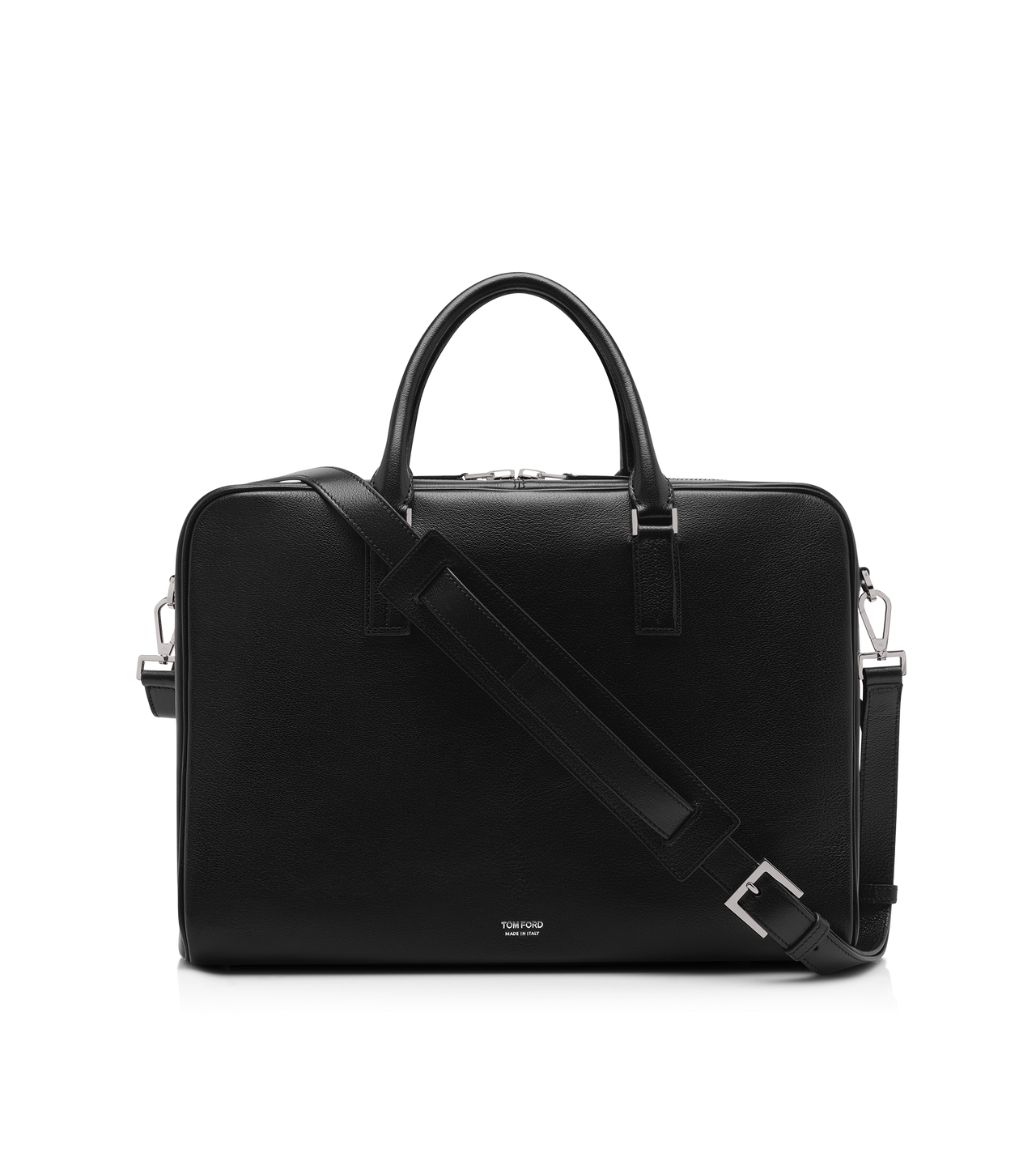 GRAIN LEATHER MINIMAL BRIEFCASE image number 0